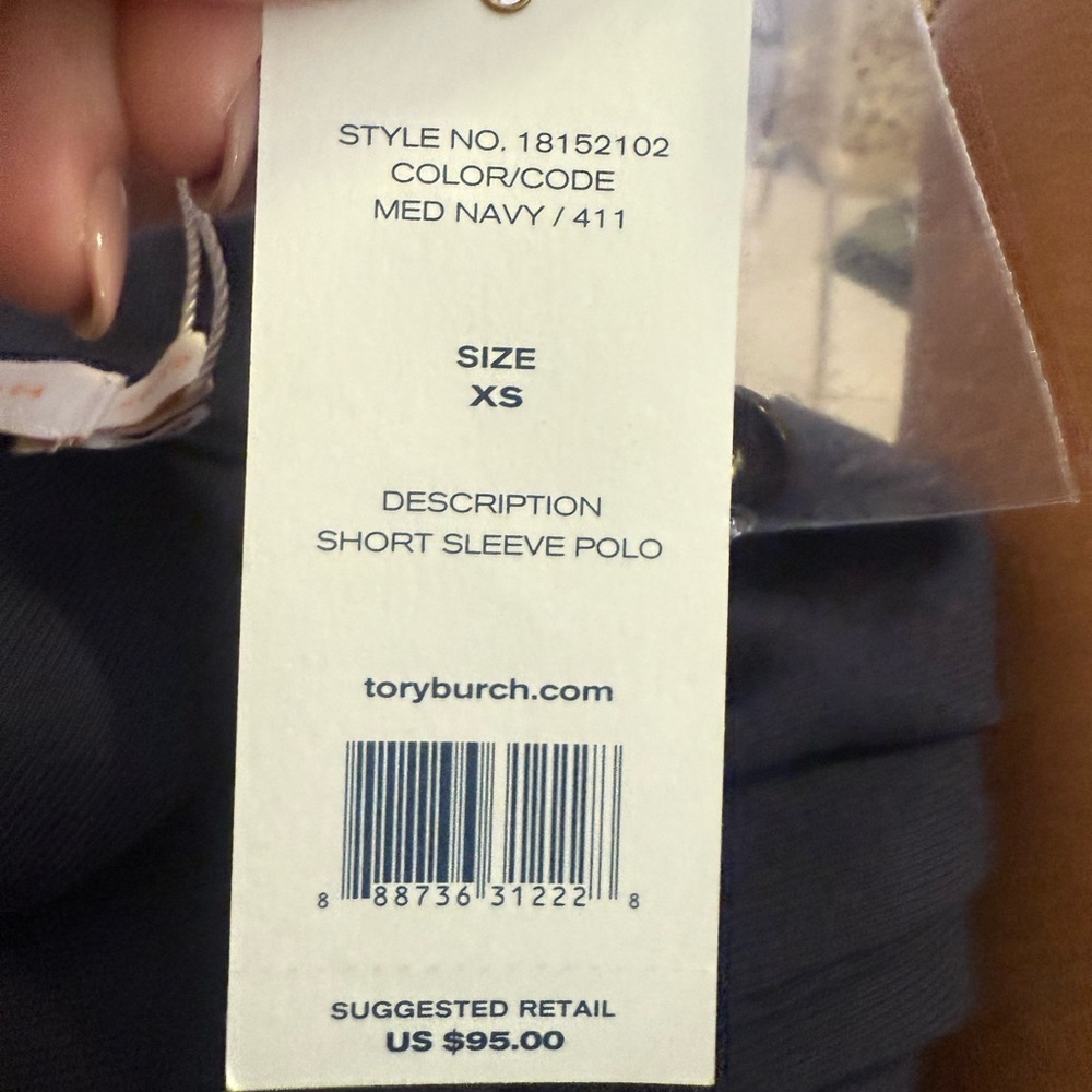 Tory Burch Classic navy golf shirt - Picture 8 of 11